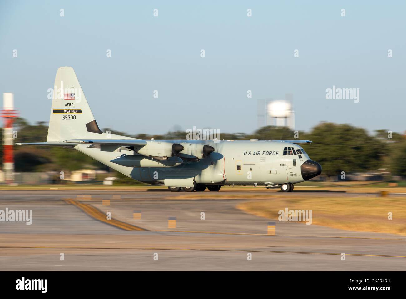 A WC130J Super Hercules aircraft assigned to the 53rd Weather