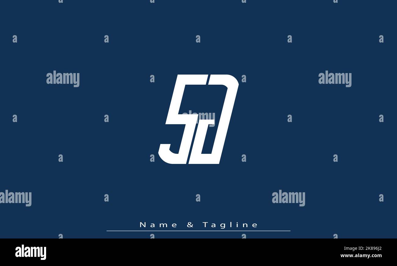 Alphabet letters Initials Monogram logo SJ , JS Stock Vector Image ...