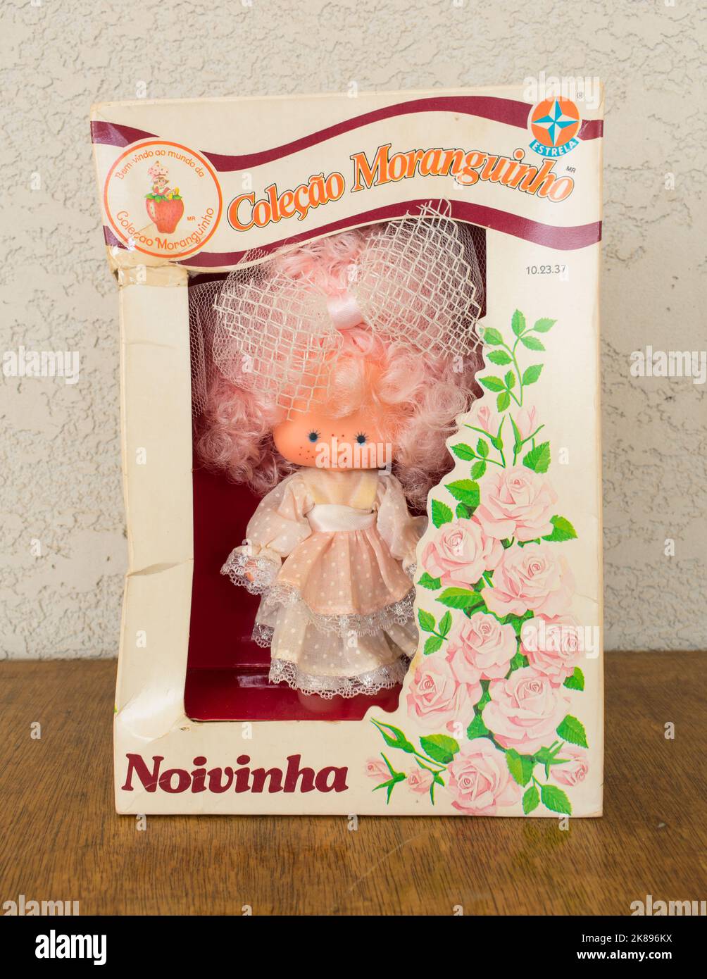 Tres Coroas, Brazil - Circa August 2022: 'Little Bride' doll (Noivinha) from the 1987 Strawberry Shortcake Brazilian collection 'Fruits and Flowers' b Stock Photo