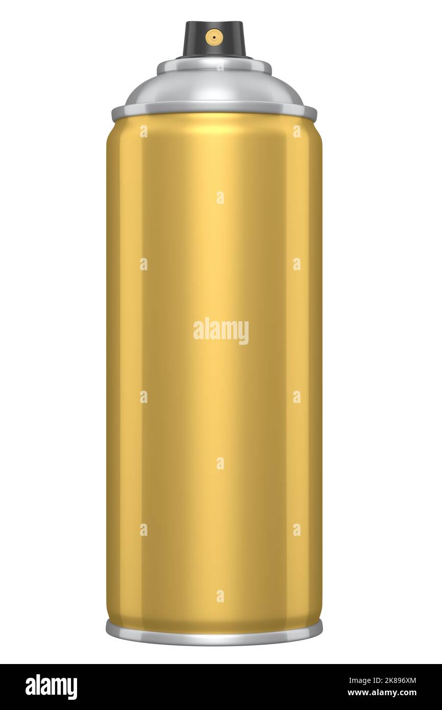 Can of spray paint isolated on white background. 3d render spray paint