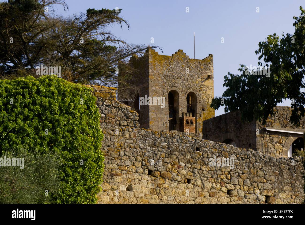 Pals, Spain - Torre d'en Rom Stock Photo