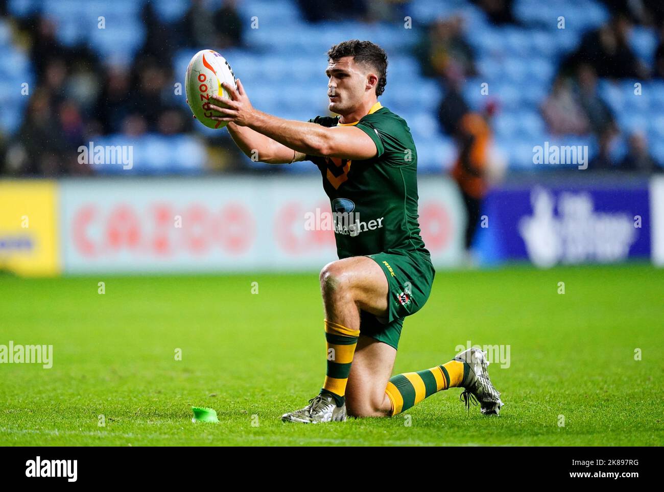 Australia's Nathan Cleary during the Rugby League World Cup group B