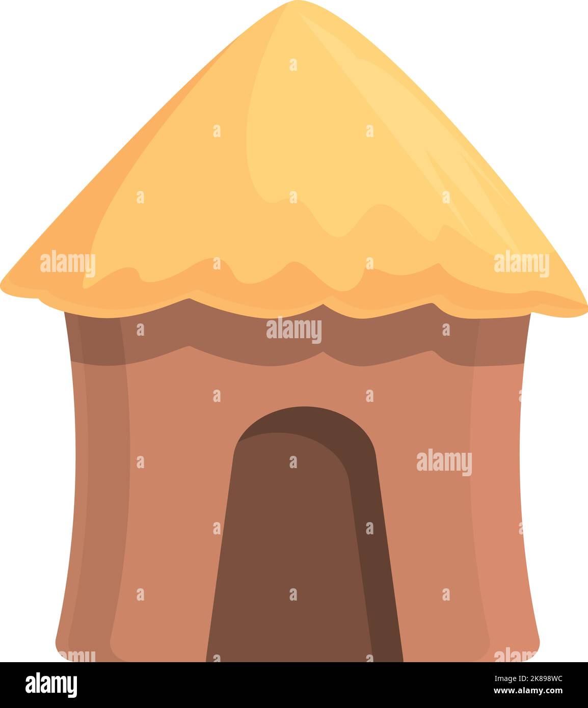 Totem house icon cartoon vector. Tribal art. African person Stock