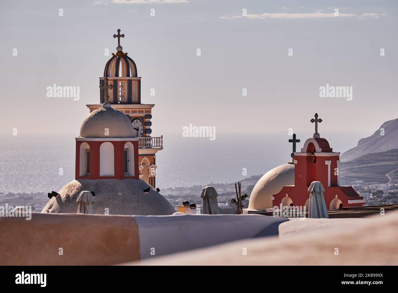 Cathedral of Saint John the Baptist Colorful Bell Tower - Fira ...