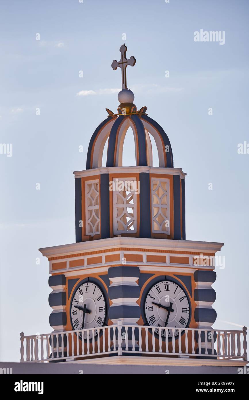 Cathedral of Saint John the Baptist Colorful Bell Tower - Fira ...
