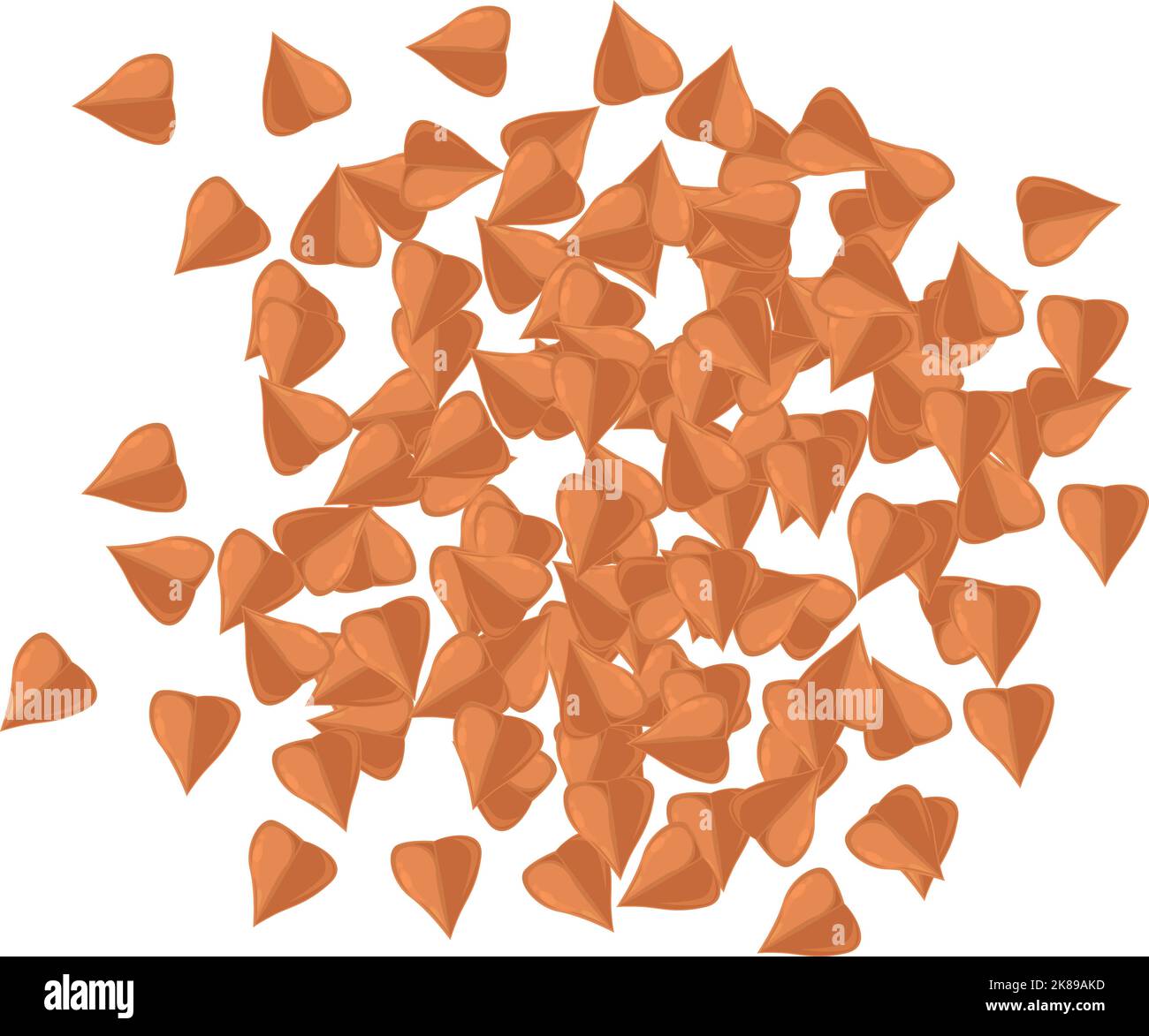 Raw buckwheat icon cartoon vector. Cereal seed. Pile food Stock Vector