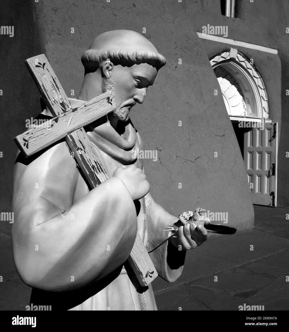 A statue of Saint Francis of Asis at the historic 18th century Saint