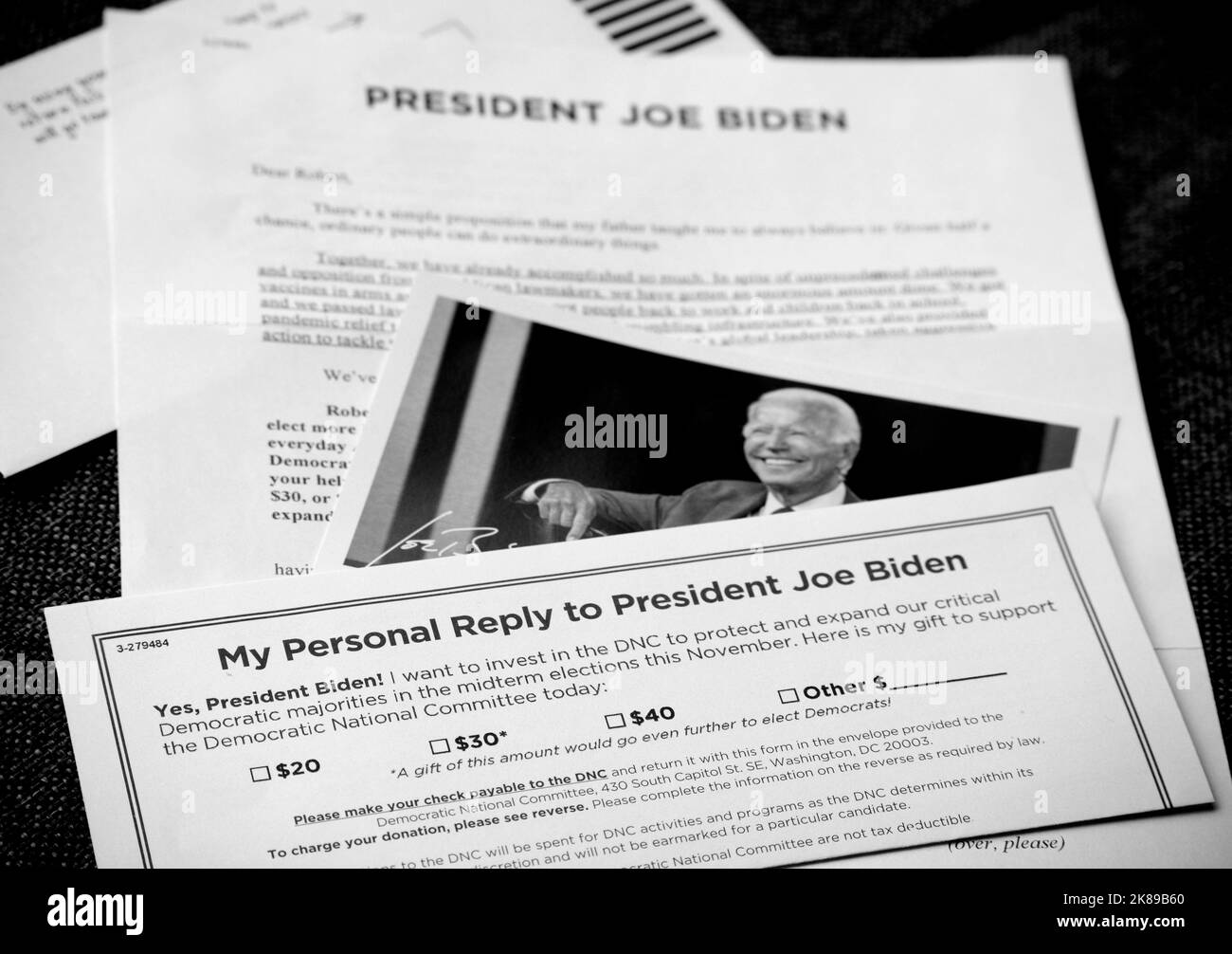 A Fund-raising Letter From President Joe Biden Sent To Democrats By The ...