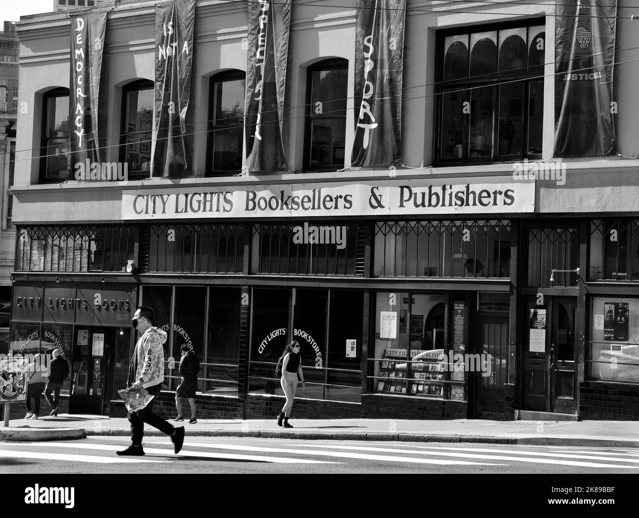 The landmark City Lights Booksellers bookstore in the North Beach