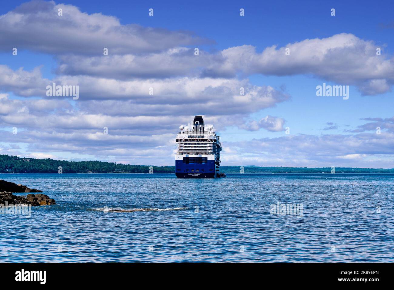 BAR HARBOR, MAINE - September 1, 2022: Bar Harbor, on the coast of ...