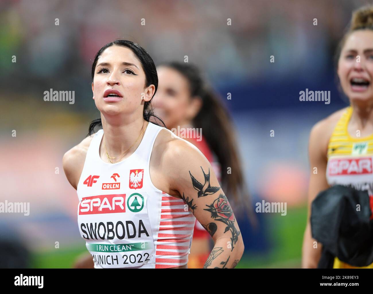Ewa Swoboda (Poland, 4th place): 100m final. European Championships Munich 2022 Stock Photo