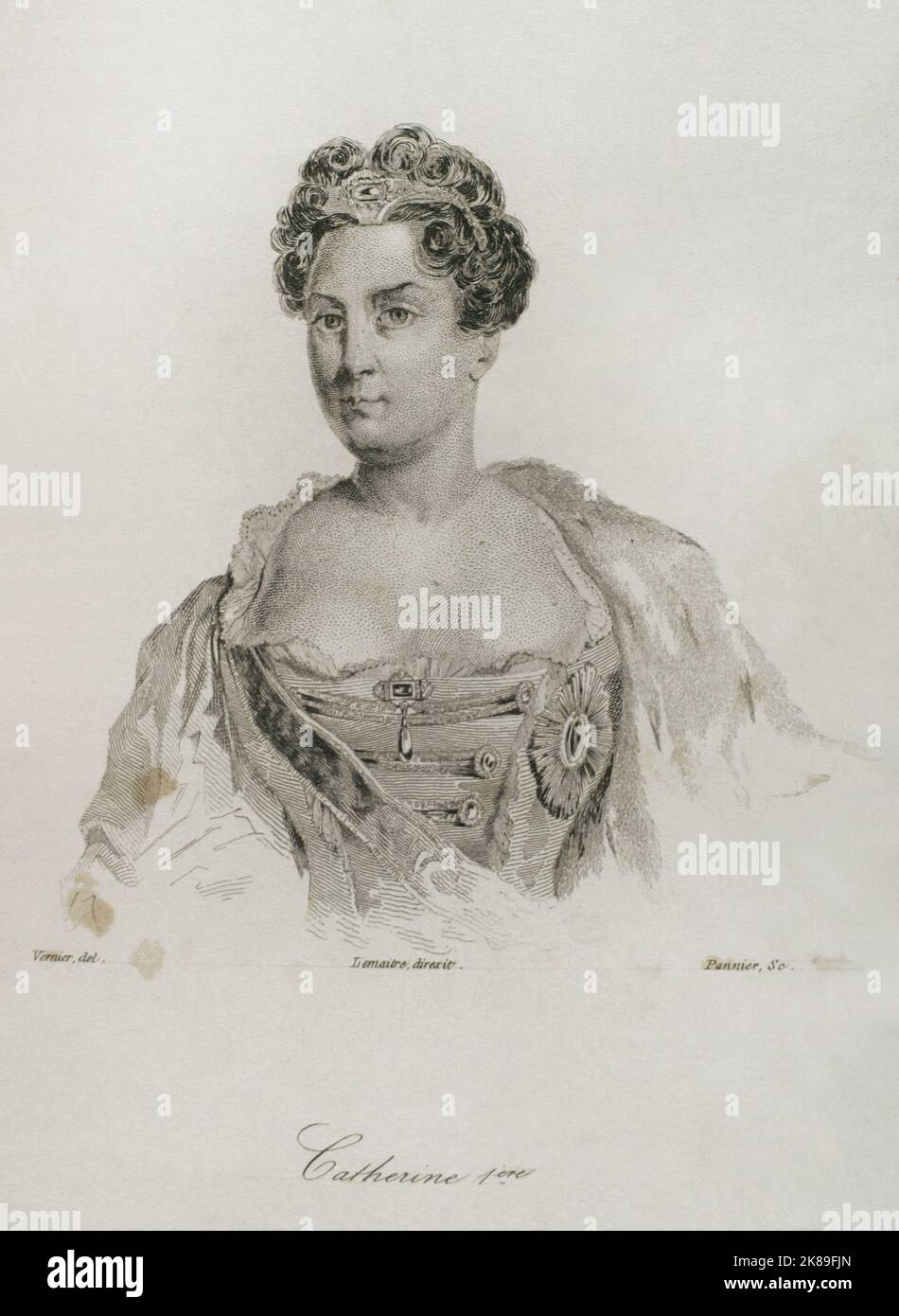 Catherine I of Russia. Stock Photo