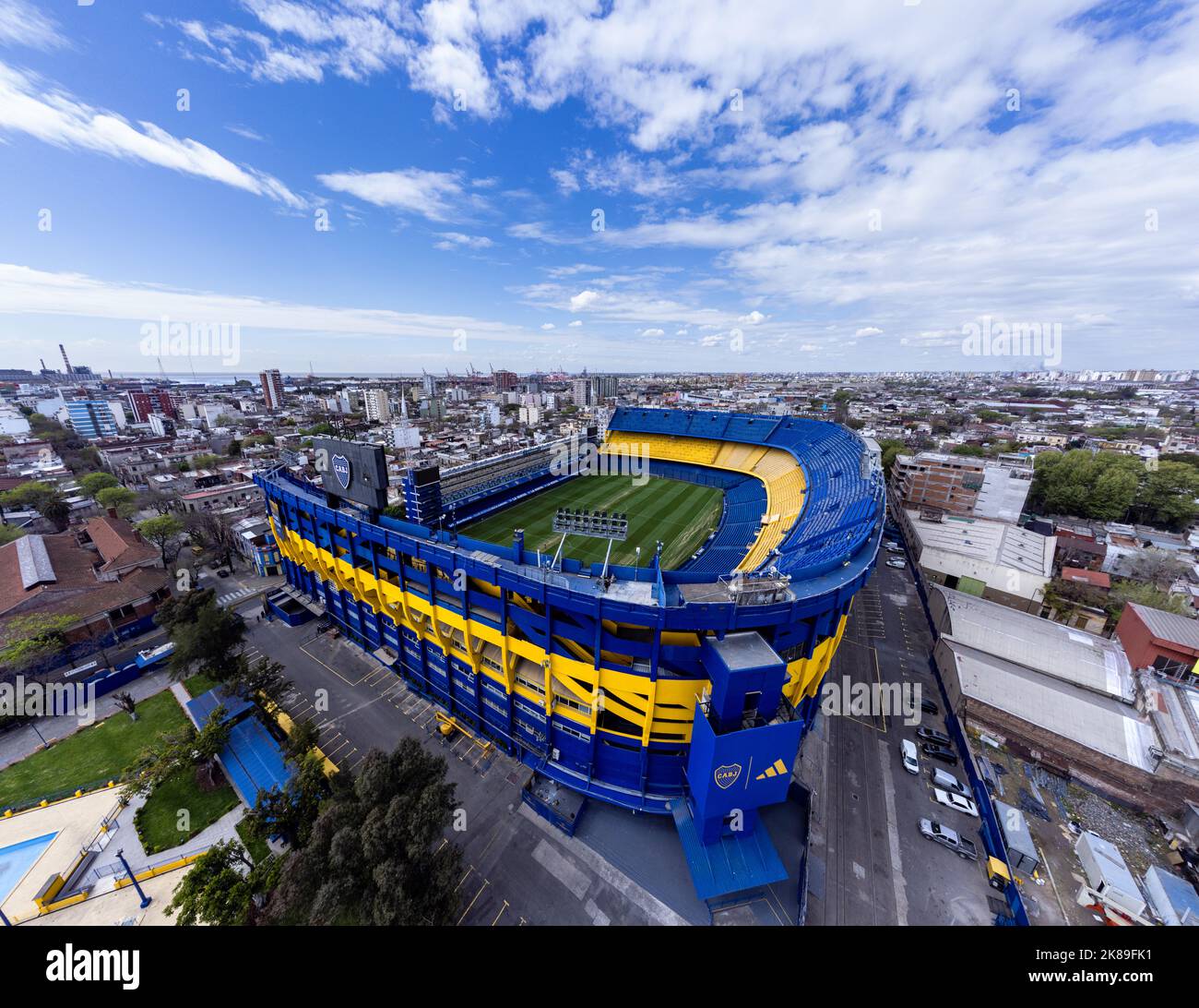 Drone Shot Of La Bombonera Stadium Home Of Club Atletico Boca Juniors 