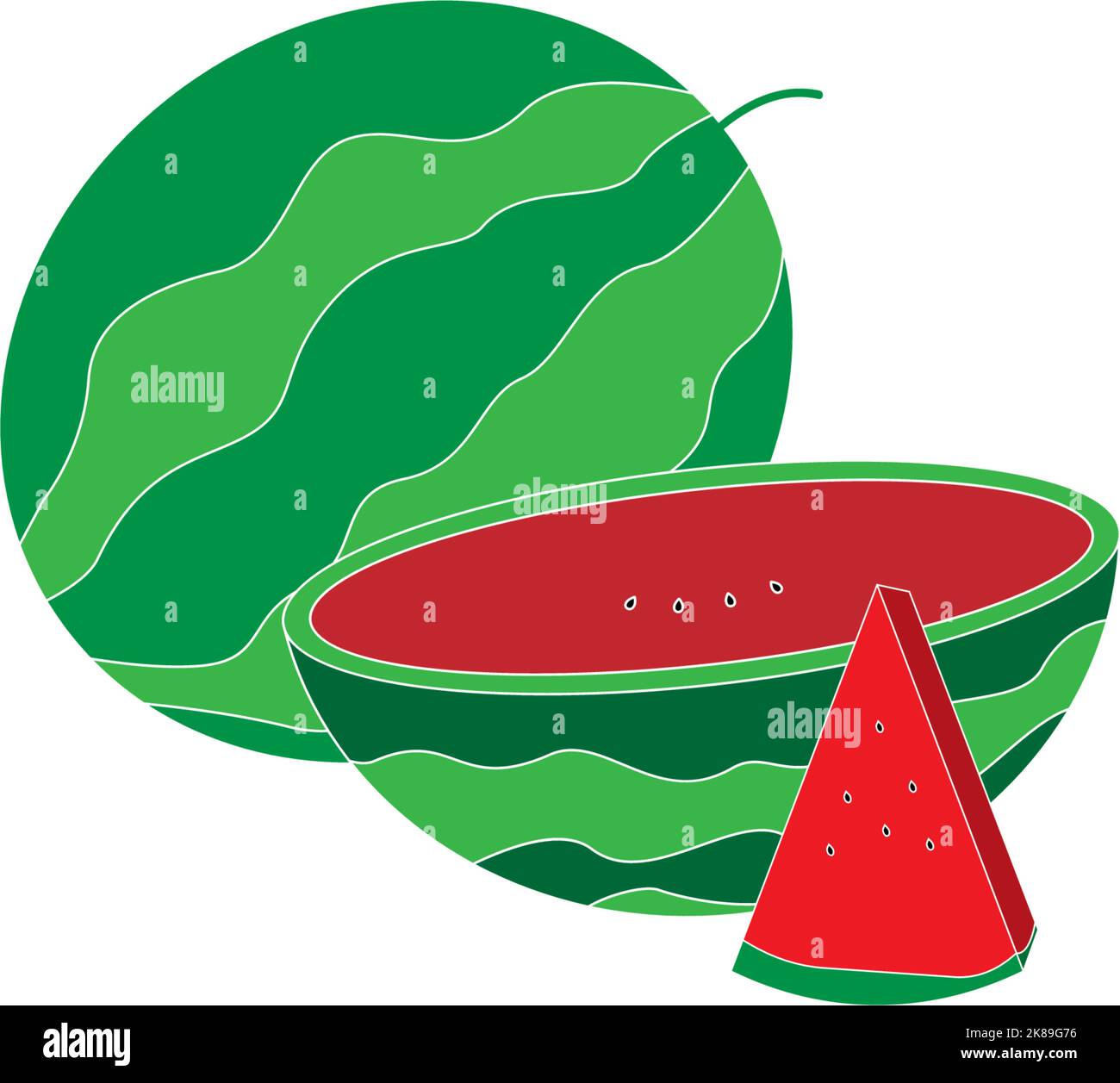 watermelon icon vector logo illustration design Stock Vector