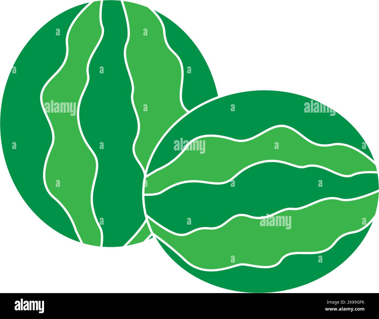 watermelon icon vector logo illustration design Stock Vector