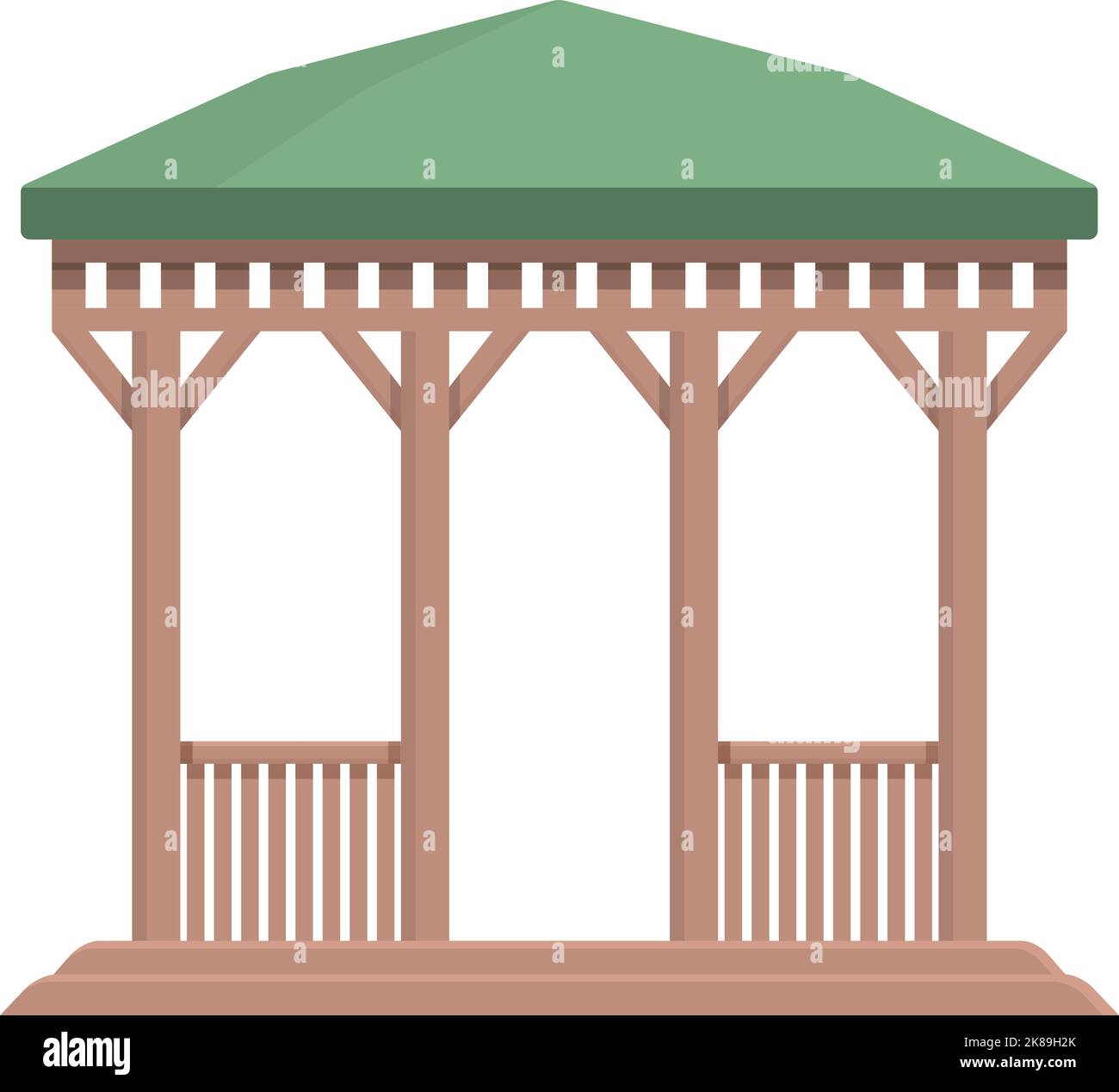 Gazebo icon cartoon vector. House pergola. Park building Stock Vector