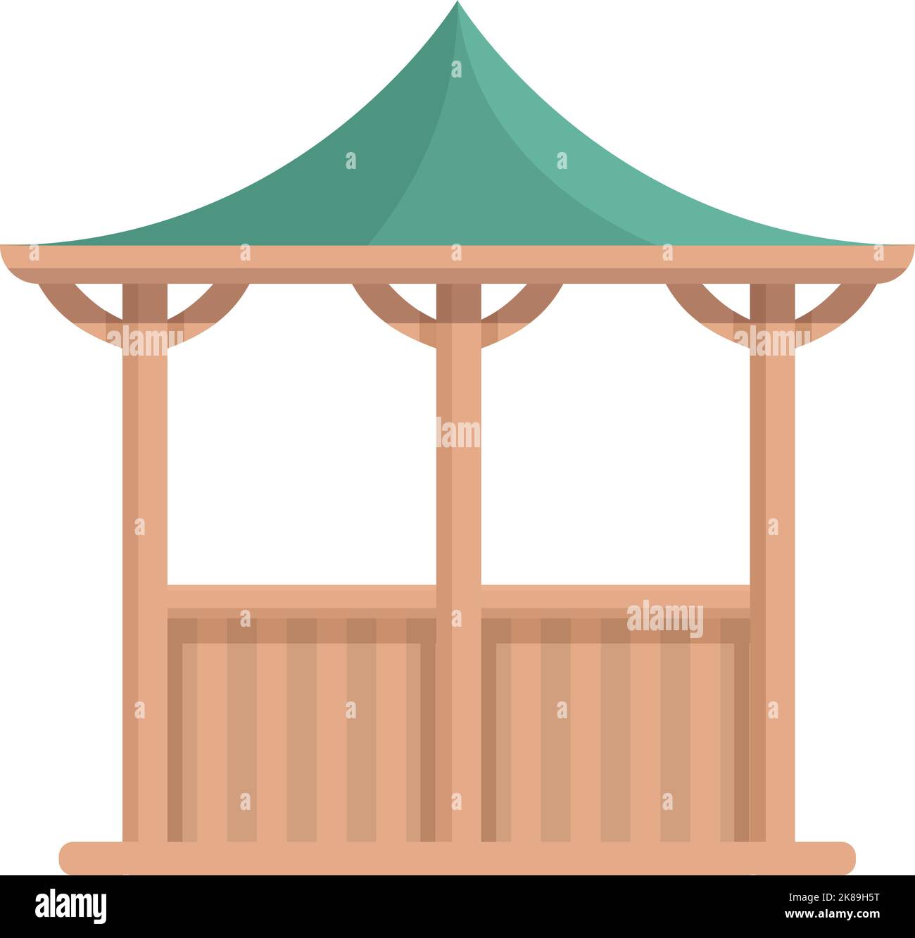 Patio pergola icon cartoon vector. Wedding house. Nature garden Stock ...