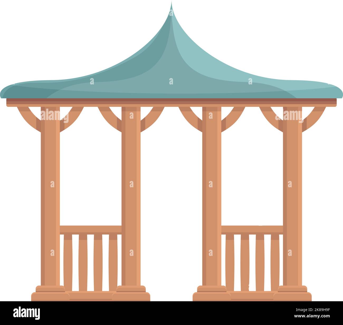 Pergola house icon cartoon vector. Wedding building. Shelter wood Stock ...
