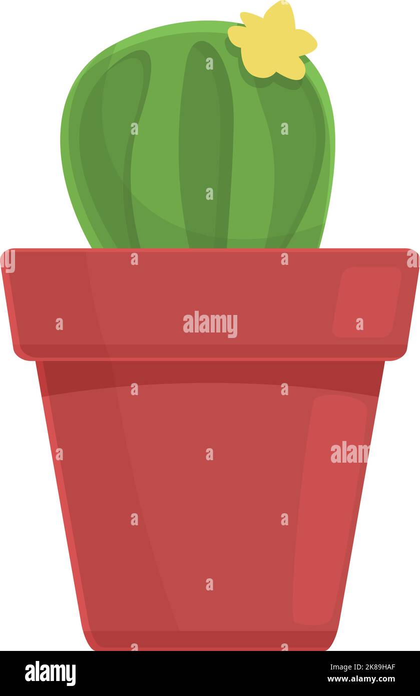 Cactus pot icon cartoon vector. Summer garden. Window home Stock Vector