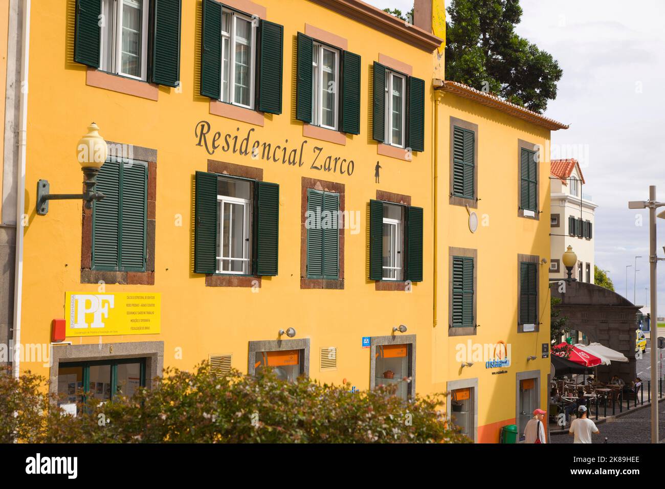 Portugal, Madeira, Funchal,  street scene, historic architecture, Residencial Zarco, Stock Photo