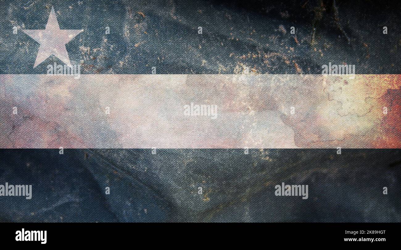 retro flag of Cushitic peoples Saho people with grunge texture. flag