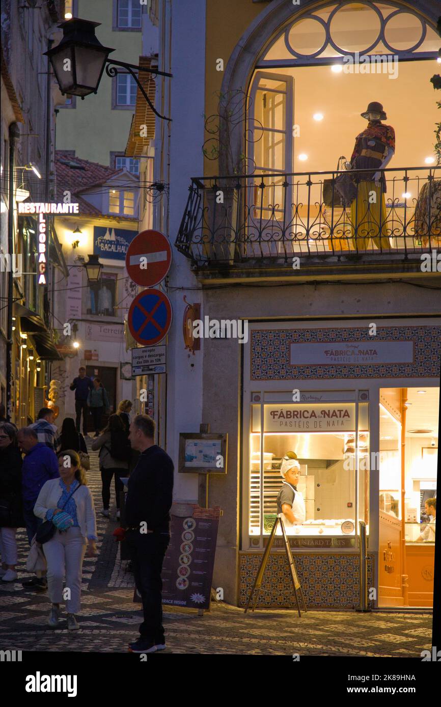 Portugal, Sintra, street scene,  evening, Stock Photo