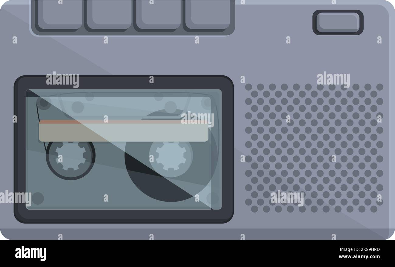 Cassette tape icon cartoon vector. Retro old. Radio device Stock Vector ...