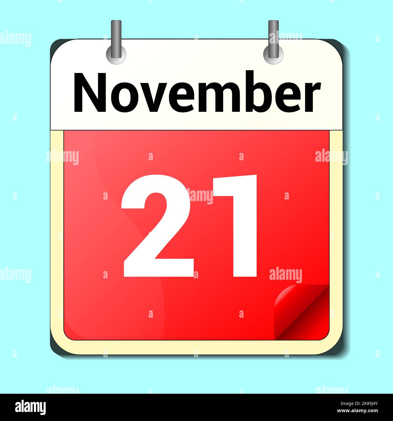 day on the calendar, vector image format, November 21 Stock Vector ...