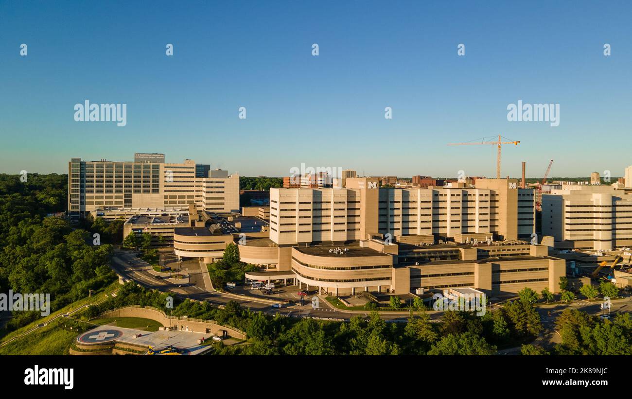 University of Michigan hospital complex in Ann Arbor Stock Photo Alamy