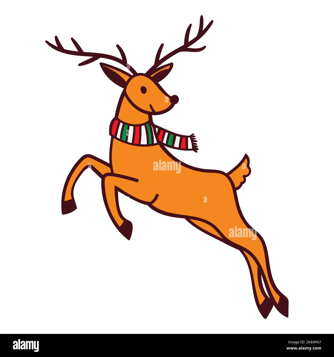 Isolated Christmas Reindeer Illustration Stock Vector Image & Art - Alamy