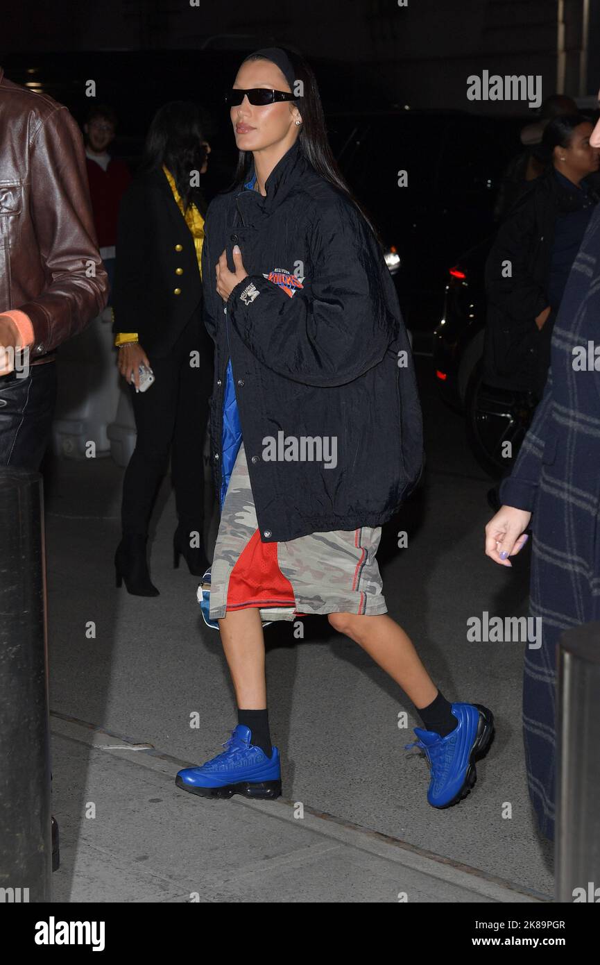 New York, USA. 21st Oct, 2022. Model Bella Hadid arrives at Madison