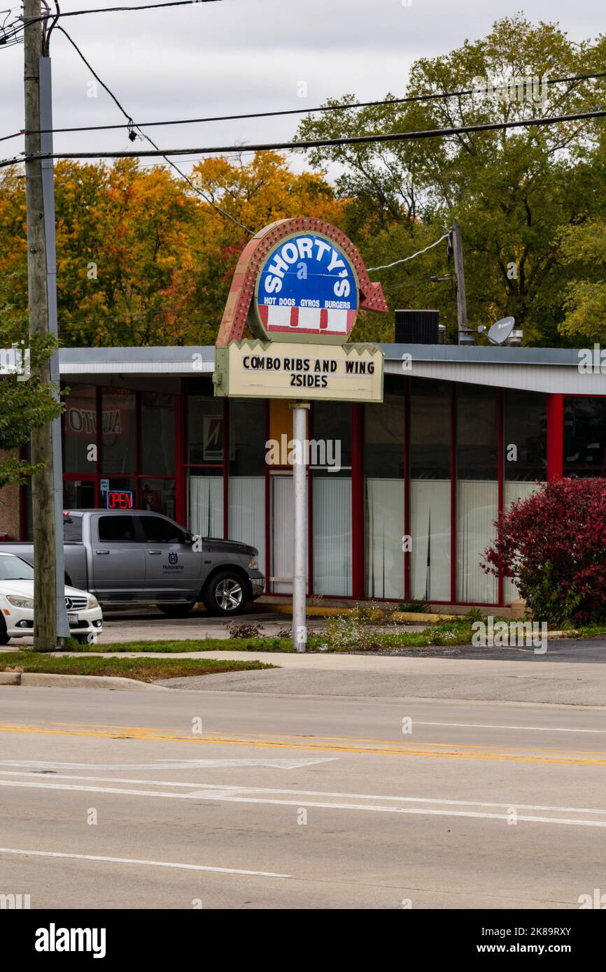 Wood Dale, Illinois, United States October 27, 2022 Shorty's, local