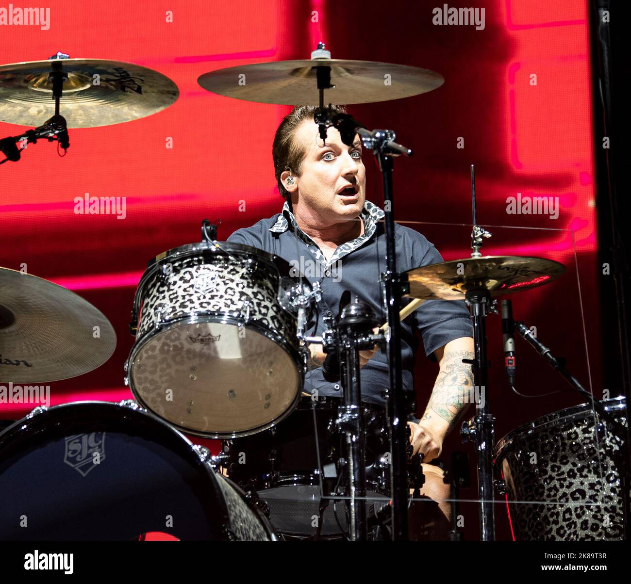 October 21, 2022, Austin, Texas, U.S: TRE COOL the Green Day drummer having fun during the first set. (Credit Image: © Hoss McBain/ZUMA Press Wire) Stock Photo
