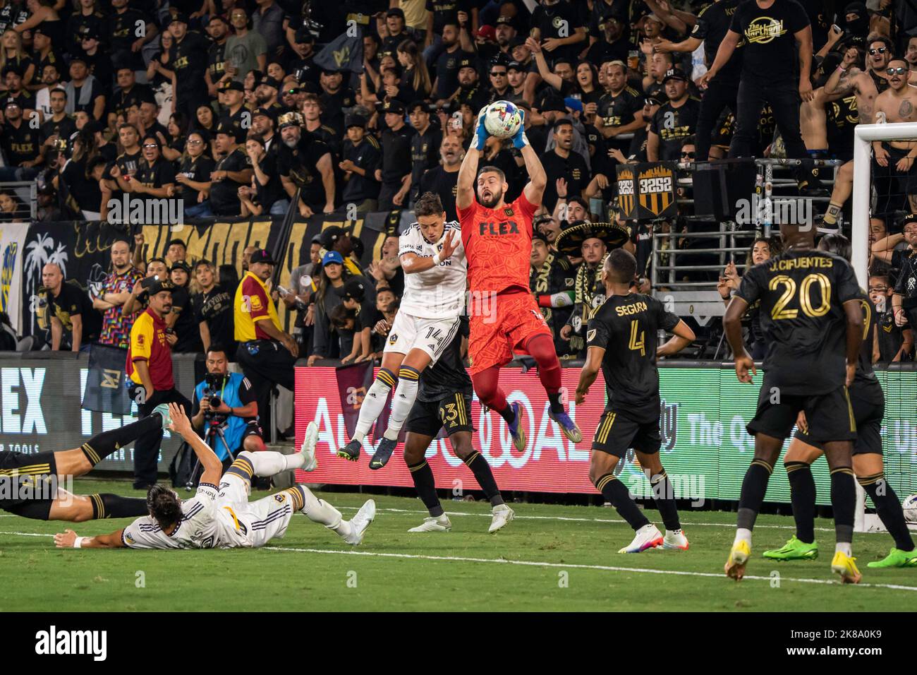 Los Angeles FC goalkeeper Maxime Crépeau (16) during a MLS match