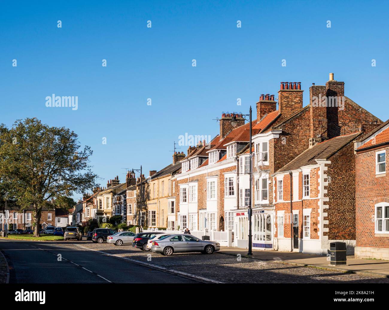 Buildings in Stokesley High Street leading to West Green, North