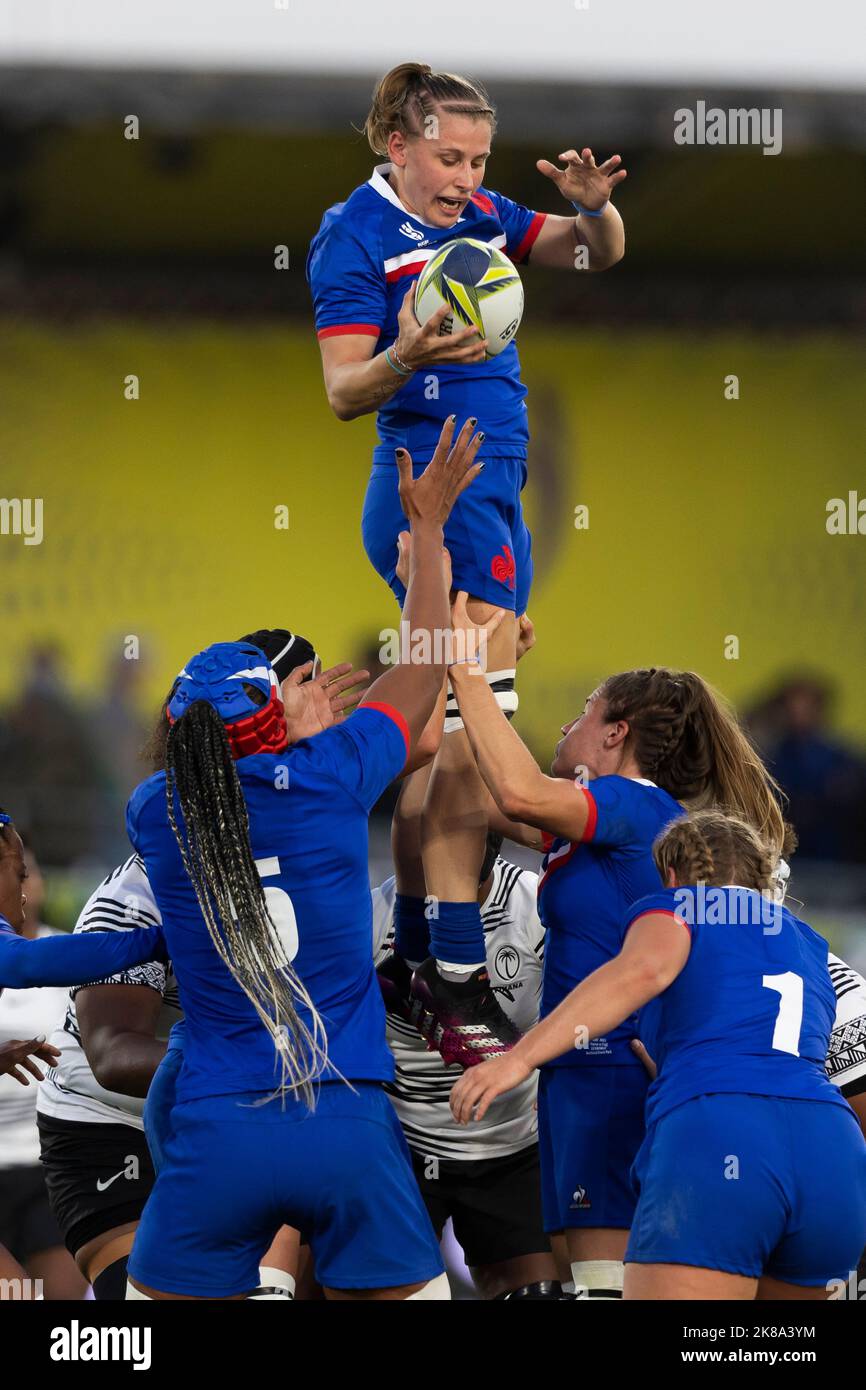 France's Emeline Gros during the Women's Rugby World Cup pool C match at Northland Events Centre in Whangarei, New Zealand. Picture date: Saturday October 22, 2022. Stock Photo