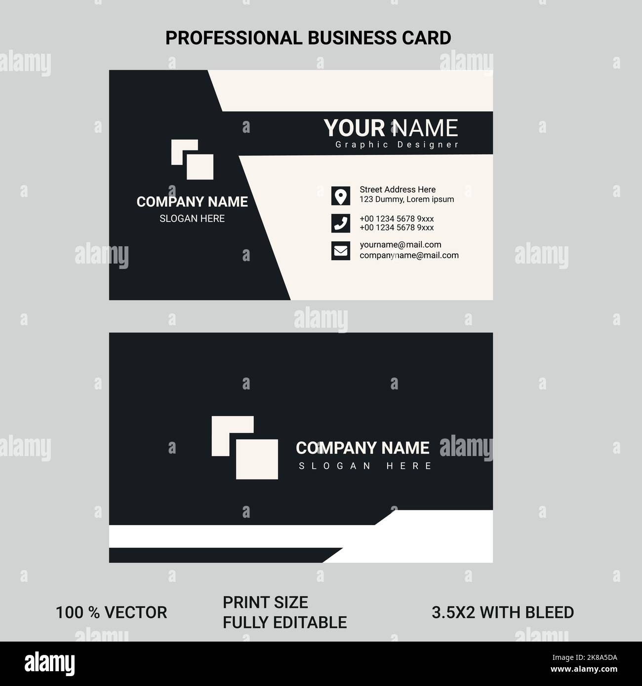 Professional business card with eye catching professional color for ...