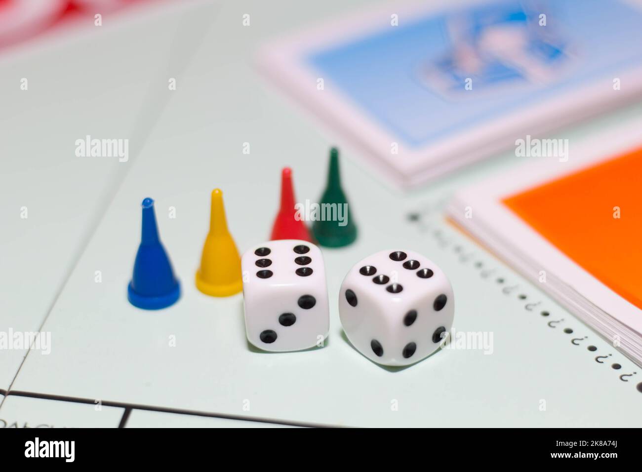 Game chips, game cubes Stock Photo Alamy