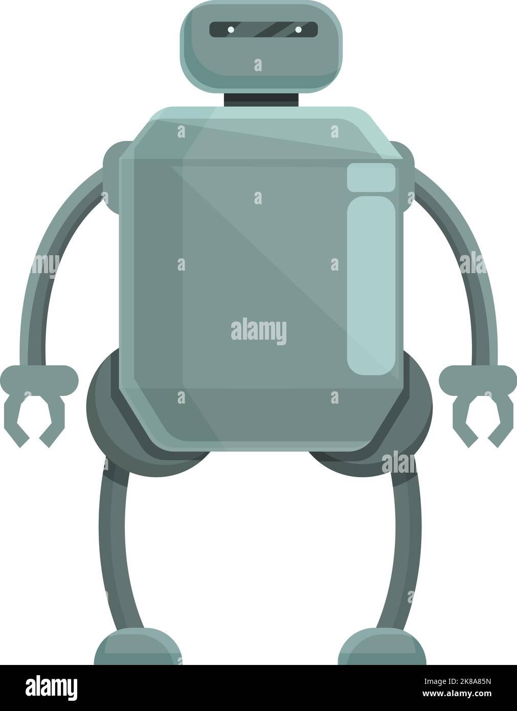 Robot support icon cartoon vector. Cute toy. Computer science Stock