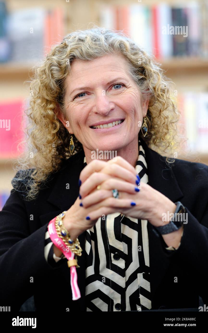 Mary Ann Sieghart journalist and author at the Cheltenham Literature Festival in October 2022 Stock Photo