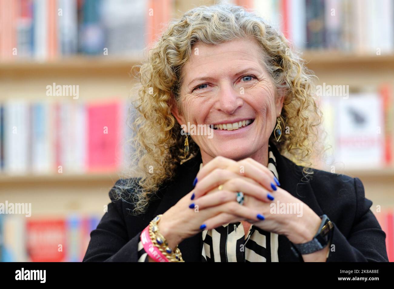 Mary Ann Sieghart journalist and author at the Cheltenham Literature Festival in October 2022 Stock Photo