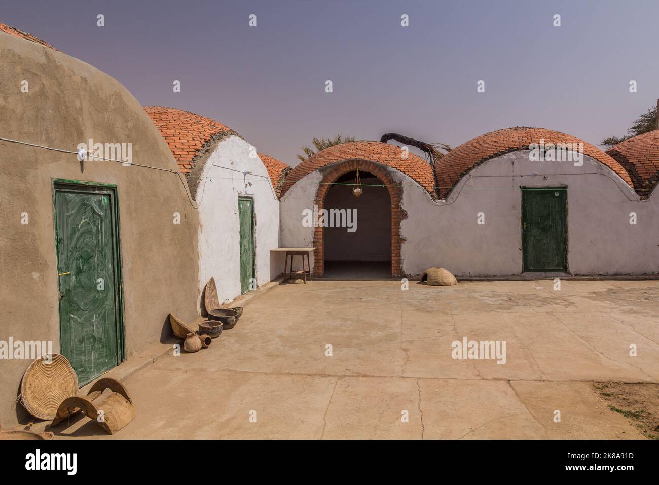 ABRI, SUDAN FEBRUARY 25, 2019 Courtyard of Magzoub Nubian