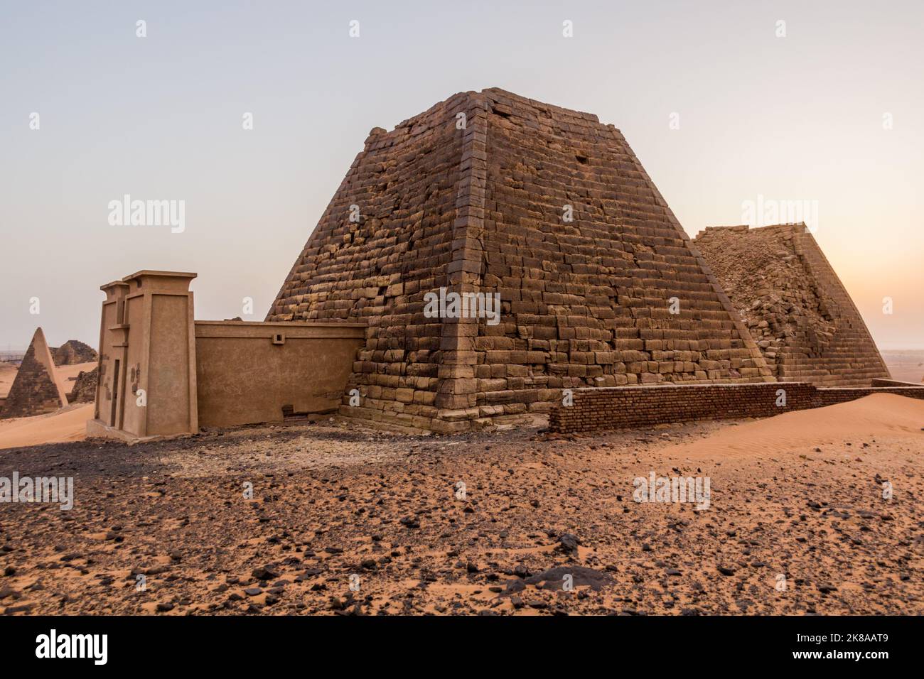 View of Meroe pyramids, Sudan Stock Photo
