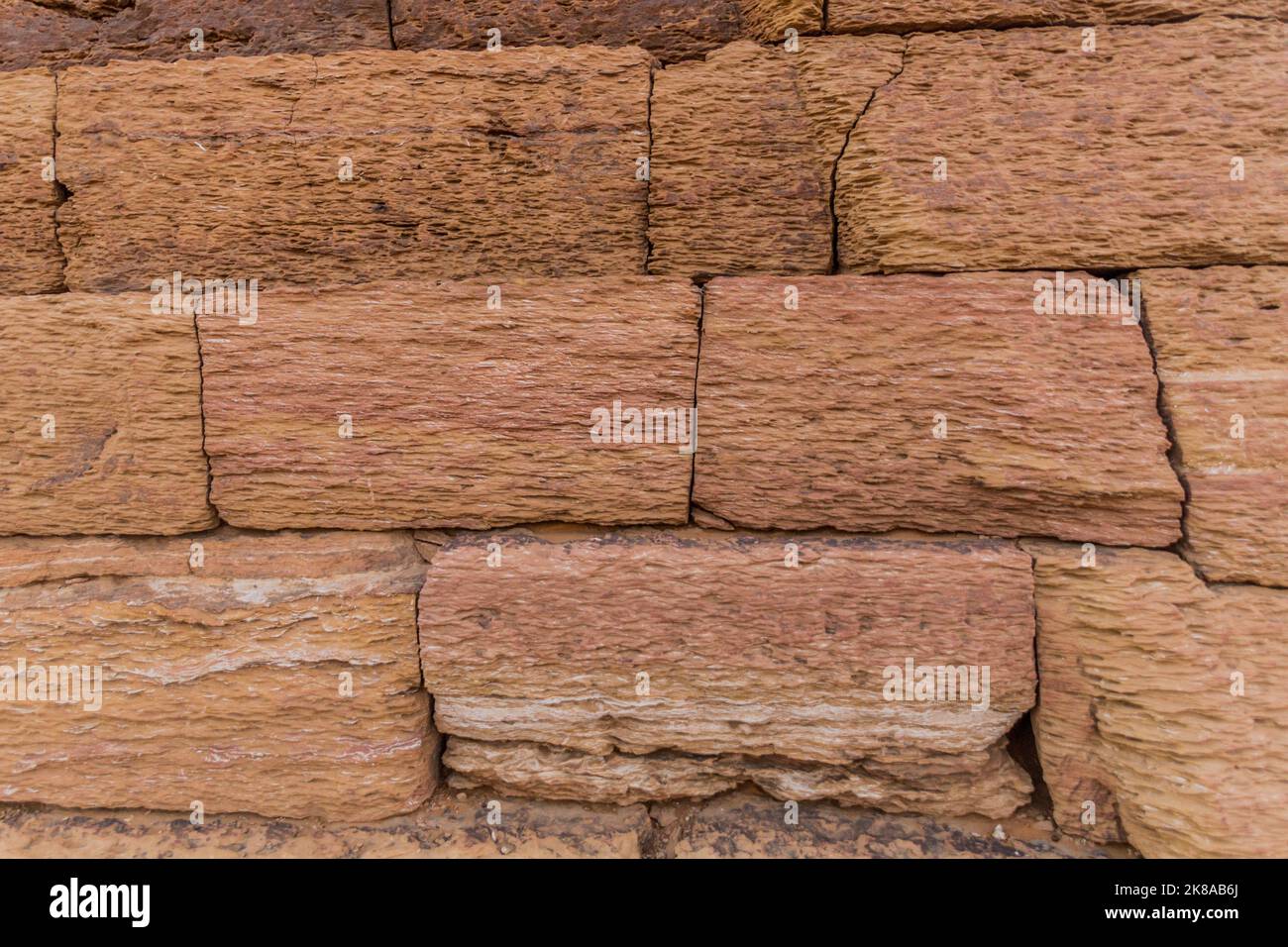 Weathered surface of the pyramids of Meroe in Sudan Stock Photo - Alamy