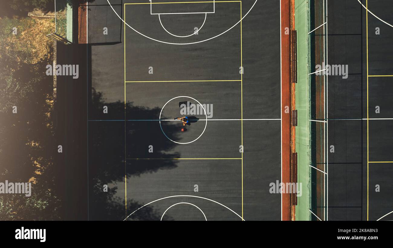 Basketball, sport and fitness, basketball court and game, public sports