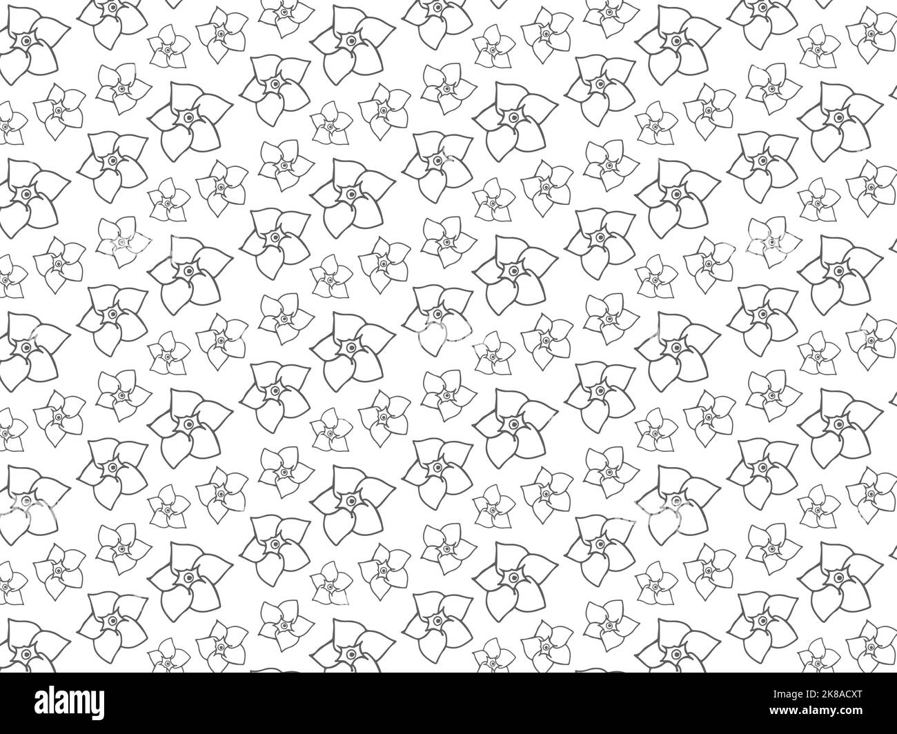 Flowers on white background pattern Stock Vector
