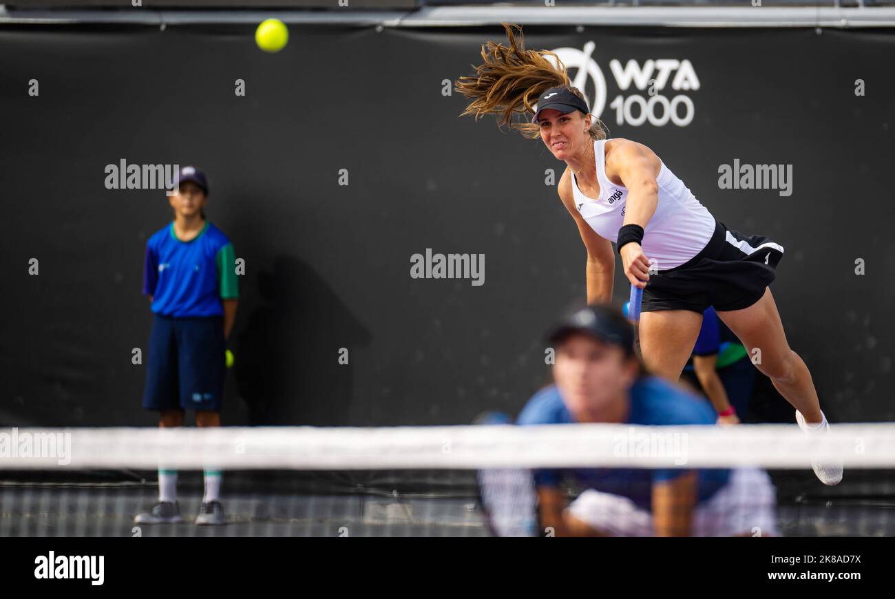 Beatriz Haddad Maia of Brazil & Anna Danilina of Kazakhstan playing
