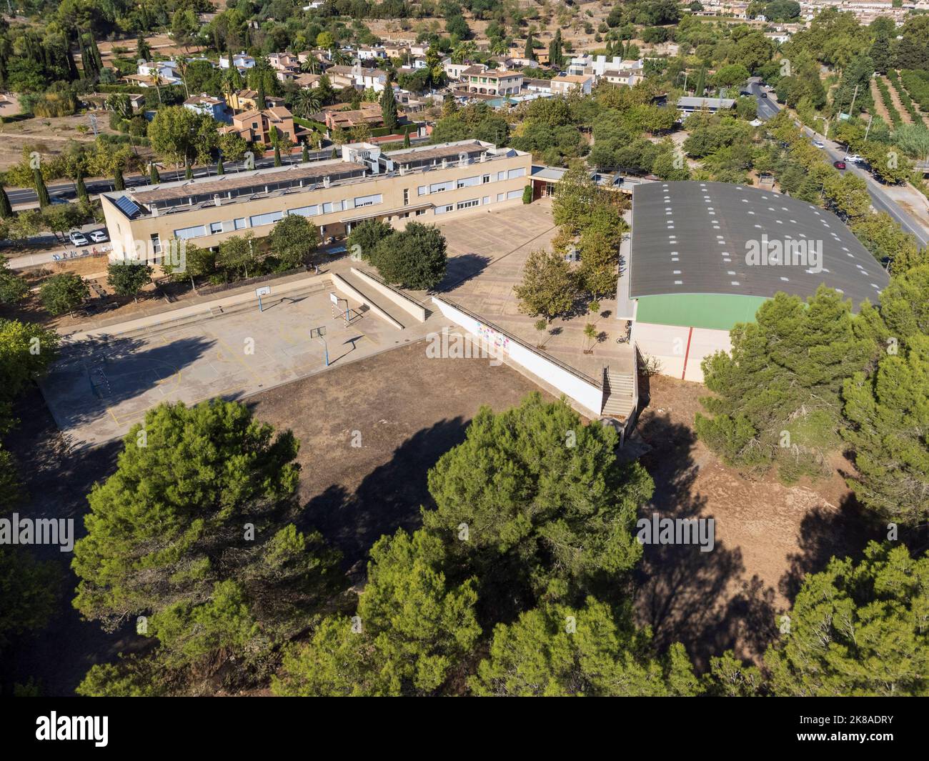 sports pavilion and IES Josep Font i Trias school, Esporles, Majorca ...
