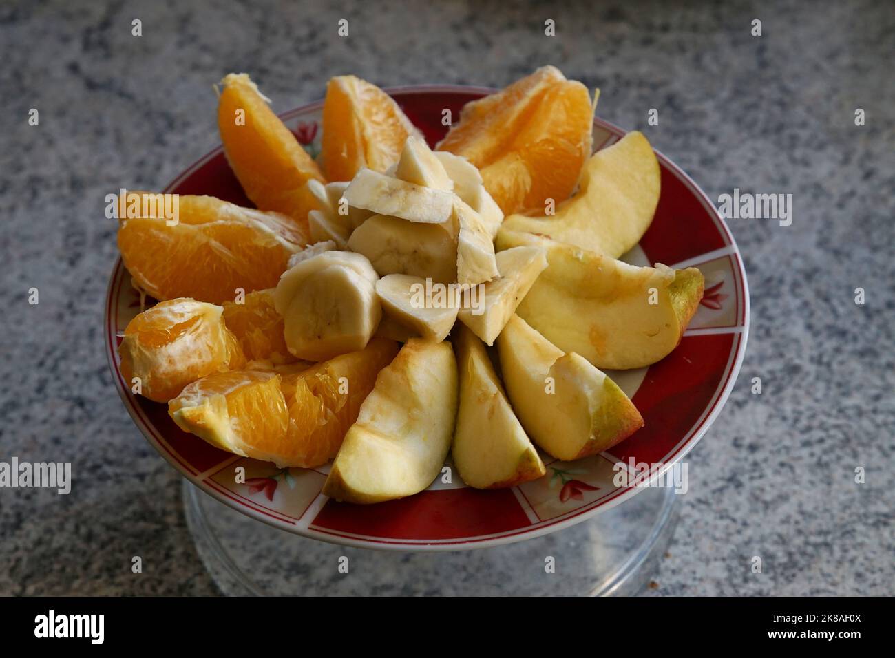 Frühstücksteller mit Obst Stock Photo