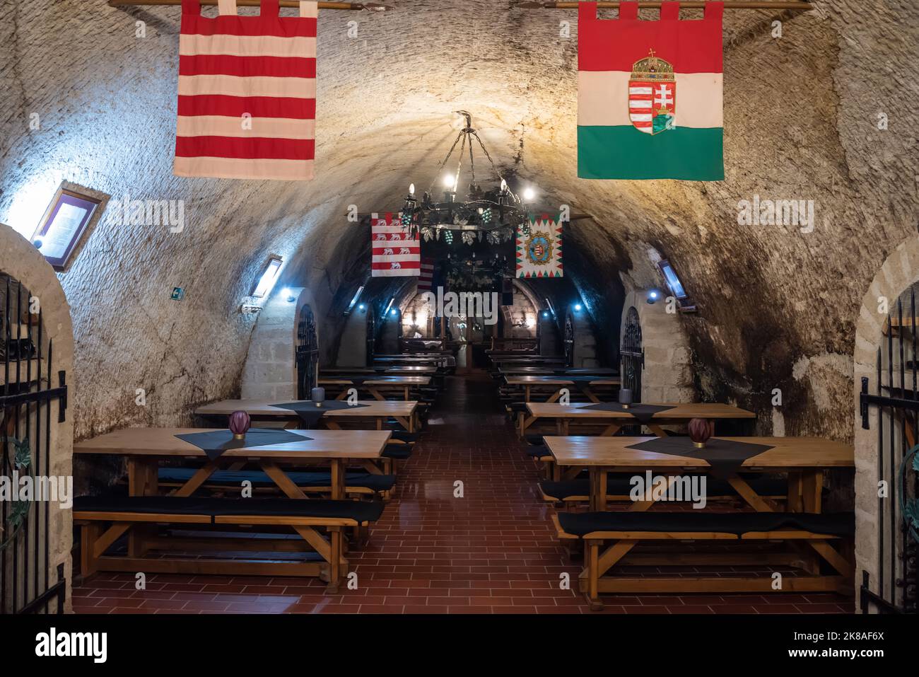 Eger, Hungary October 17, 2022. Juhasz Pince wine cellar at the